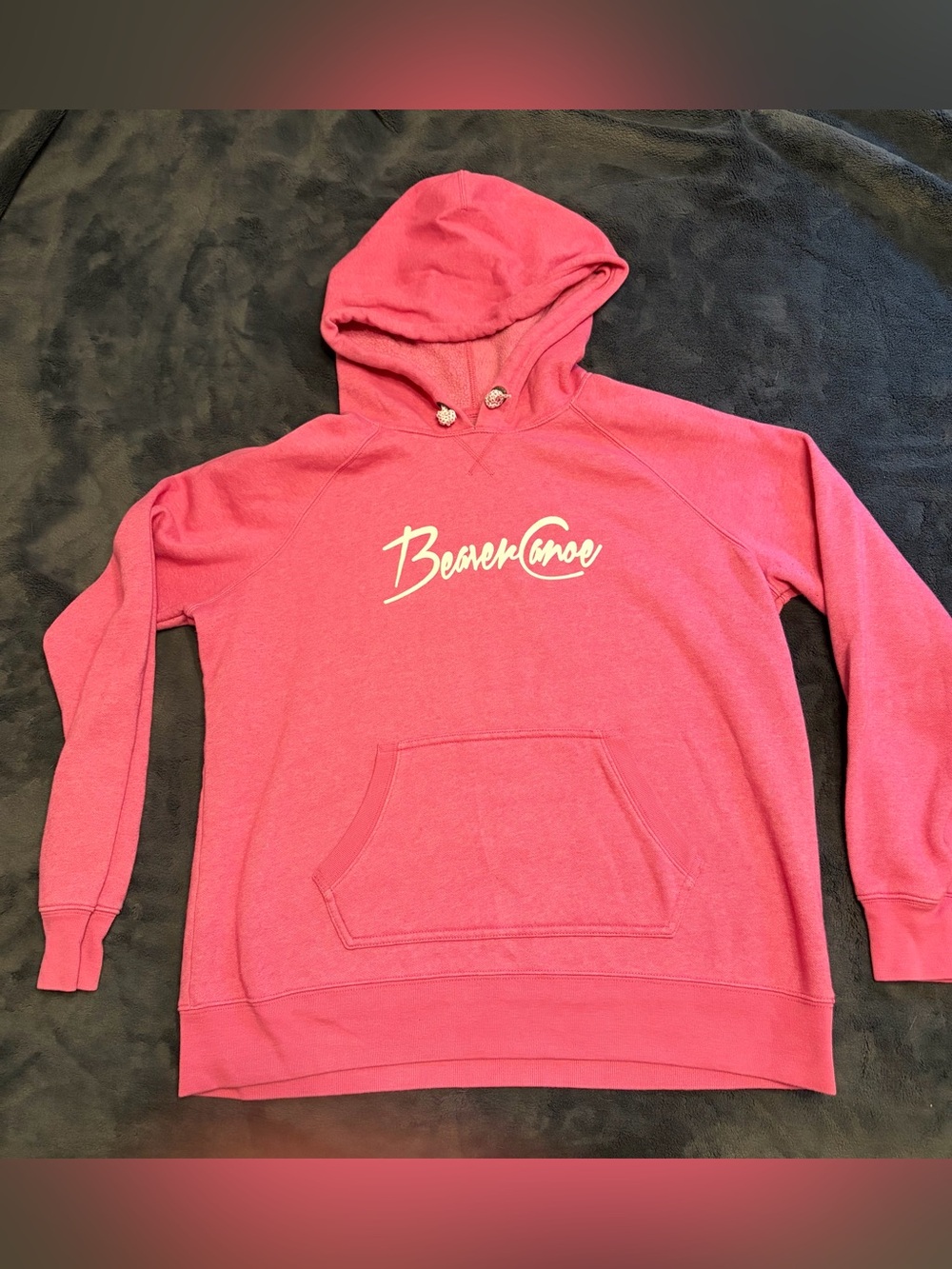 XL Beaver Canoe - Women's Pink Hoodie Sweater